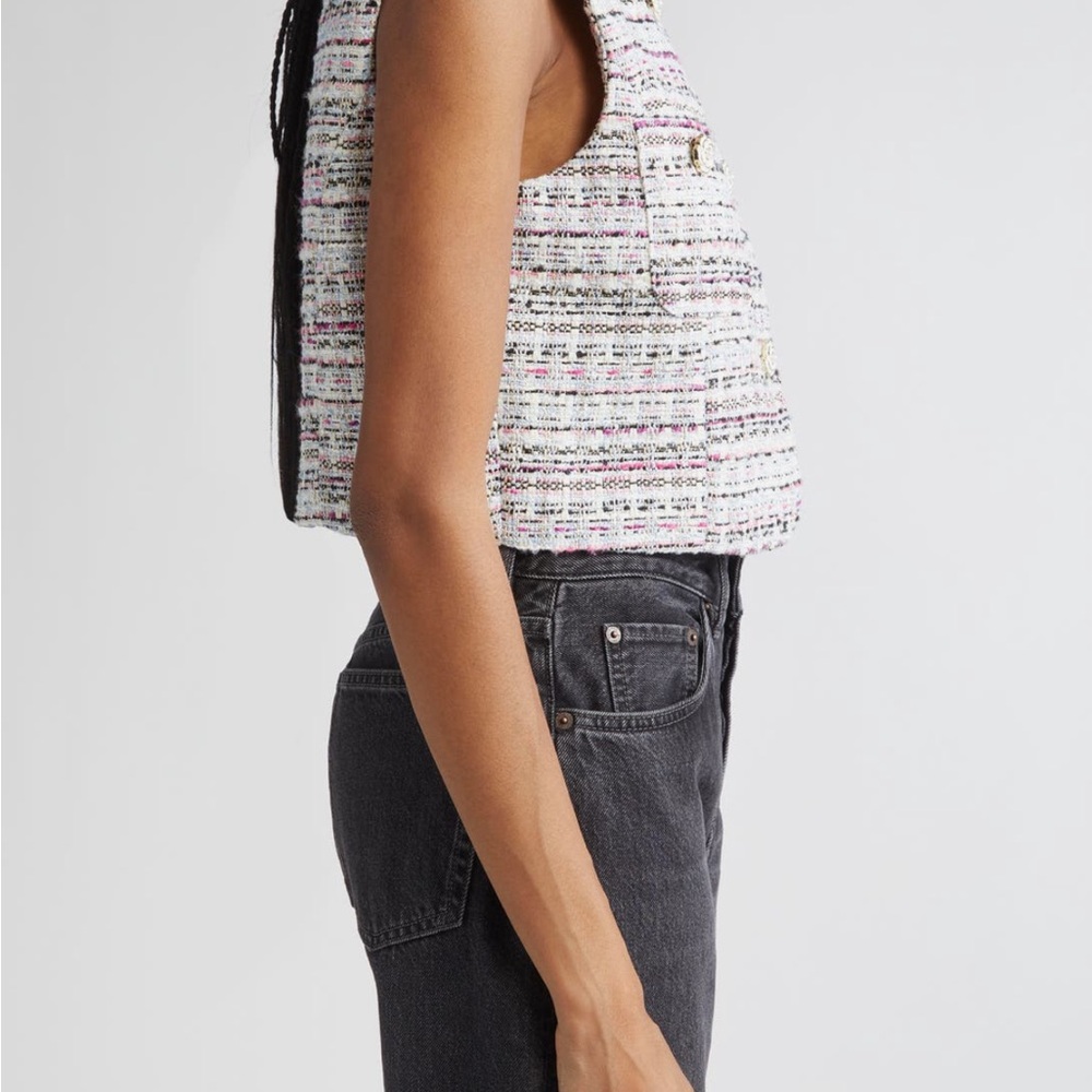 Cinq à Sept Multicolor Tweed Sleeveless Top - Picture 2 of 4